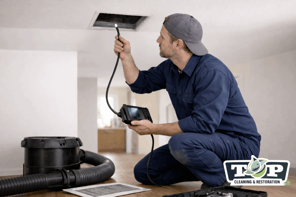 Experienced technicians inspect the system first